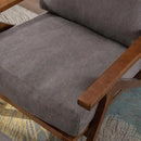 chairus Mid Century Accent Armchair Modern Upholstered Lounge Chair Compfy Leisure Arm Chair for Living Room Fireplace/Bedroom/Reception/Dorms, Denim Fabric Grey by CozyNest Decor