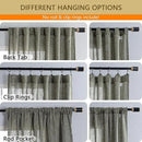 MYSKY HOME 90 Inches Long Living Room Curtains Farmhouse Light Filtering Privacy Curtain Drapes for Patio Door, Linen Look Texture Fabric Bohemian Draperies Soft Touch, 100x90, Olive Green, 1 Panel by CozyNest Decor