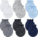 Syhood 6 Pairs Newborn Baby Mittens Cotton No Scratch Infant Gloves Mitten for Baby 0-6 Months Boys Girls by TinyTreasures Baby Boutique