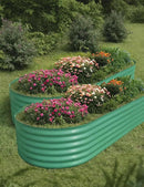 2 Pcs Raised Garden Beds Outdoor 10x4x1.5ft - Galvanized Steel Planter Box for Vegetables, Flowers, Rust-Resistant Garden Box, Easy Assembly Raised Beds, Durable Planters for Outdoor Plants, Green by GreenHaven Gardens