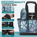WORKPRO 5PCS Garden Tool Set, Aluminum Heavy Duty Gardening Tool Set with Garden Tool Bag, Outdoor Garden Hand Tools, Floral Blue by GreenHaven Gardens