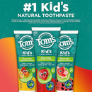 Tom's of Maine Anticavity Kids Natural Toothpaste Variety Pack, Strawberry, Orange Mango, Watermelon Flavors, Kids Toothpaste with Fluoride, Safe for Ages 2 and Up, 5.1 oz (Pack of 3) by CozyNest Decor