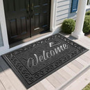 Yimobra Welcome Mat, Heavy Duty Sturdy Door Mats for Home Entrance Outdoor Indoor, Front Doormat for Outside Patio Floor Entry Porch Garage Office, Waterproof, Low Profile, 60 x 36, Black by CozyNest Decor