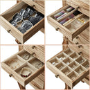 Standing Jewelry Armoire, 7 Drawers & 2 Side Doors Jewelry Amoire Cabinet Standing with Top Flip Makeup Mirror, Jewelry Chest Jewelry Boxes by TinyTreasures Baby Boutique