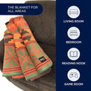 Beacon Blankets Southwestern Chief Henry Native American Design Throw - 90" x 90" Blanket Only - Premium Plush Blanket Can be Used for Queen or King Size Bed by CozyNest Decor