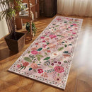 Runner Rug for Hallways Kitchen Rug Non Slip 2'x 6' Washable Rugs with Rubber Backing Soft Floral Carpet Runner for Hallways, Kitchen, Laundry, Bedroom, Bathroom(Pink) by CozyNest Decor