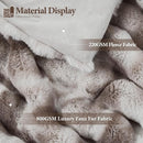 Touchat Luxury 1000GSM Faux Rabbit Fur Throw Blanket, Super Heavy Warm Cozy Grey Blankets for Couch Bed Sofa, Ruched Plush Fuzzy Elegant Soft Reversible Mink Blanket for Living Room Bedroom by CozyNest Decor