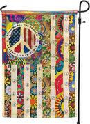 Flags-People Living Life In Peace Hippie Flag PSL318F, Garden Flag (11.5" x 17.5")-USA House Garden Flags Premium Polyester-Decorative Outdoor Flags by GreenHaven Gardens