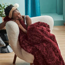 Bedsure GentleSoft Fuzzy Sherpa Faux Fur Twin Blanket Burgundy Red Cozy Gifts for Women Men, Soft Fleece Plush Warm Minky Thick Blanket Twin Size for Bed, Dorm Essentials Red Room Decor Gifts, 60x80 by CozyNest Decor