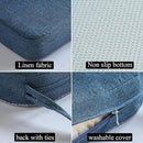 Chair Cushion for Dining Chairs with Ties 4 Pack Non Slip Memory Foam Kitchen Room Chair Pads for Outdoor Patio Furniture 17x16 Inch, Navy Blue by CozyNest Decor