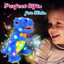 Cuteoy Light-up Plush Blue Dinosaur LED Stuffed Animal Birthday Christmas T-Rex Plushies Toy Gifts for Kids Toddler Girls, 12.5" by TinyTreasures Baby Boutique