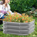 2-Pack 2x1ft Galvanized Raised Garden Bed, Outdoor Planter Bed, Metal Planter Box for Gardening and Planting,Dark Grey by GreenHaven Gardens