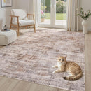 Area Rug for Living Room: 6x9 Washable Neutral Abstract Modern Soft Rugs Non Slip Indoor Floor Stain Resistant Large Carpet for Bedroom Dining Room Office Nursery - Red Brown by TinyTreasures Baby Boutique