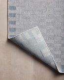 Loloi Amber Lewis Topanga Collection TOP-07 Silver/Blue 2'-3" x 3'-9" Indoor/Outdoor Area Rug by CozyNest Decor