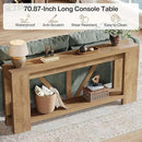Tribesigns 70.9" Extra Long Entry Table, Farmhouse Wood Console Table with Storage, Modern Accent Sofa Table Behind Couch Foyer Tables for Entryway, Living Room, Entrance, Light Brown by CozyNest Decor