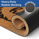 Barnyard Designs Natural Coco Coir Heavy Duty Backing Doormat - Large Cute Non-Slip Front Door Welcome Mat for Outside Entrance or Porch Entry, Brown (17x30, Hello Wreath) by CozyNest Decor