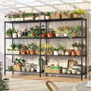 REIBII 69.8" W Storage Shelves 1250LBS Wire Shelving Unit 4 Tier Metal Shelving for Storage Rack Shelves Adjustable Heavy Duty Garage Shelf Pantry Shelves Kitchen Shelving, 69.8"Wx15.8"Dx62.9"H,Black by CozyNest Decor