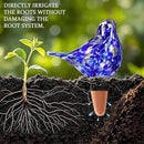 Glass Bird Shaped Plant Watering Ball Glass Automatic Watering Ball Flower Pot Insertion Spike Drip Irrigation Device Watering Ball Irrigation System Plant Enthusiast Gift (Dark Blue) by GreenHaven Gardens