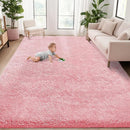 5x8 Area Rug for Living Room: Fluffy Shag Soft Washable Rugs Fuzzy Plush Indoor Carpet for Bedroom Nursery Playroom Dorm Kids Girls Boys Room (Pink, 5'x8') by TinyTreasures Baby Boutique