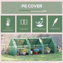 Outsunny 9' x 3' x 3' Mini Greenhouse with Zippered Doors & Roll-up Windows, Portable Plant Hot House with Durable PE Cover, Water Resistant, UV Protected for Outdoor Flowers, Vegetables, Green by GreenHaven Gardens