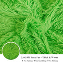 XeGe Luxury Faux Fur Throw, Green Soft 50x60 Fluffy Blanket, Shaggy Plush Decorative Couch Throw, Cute Furry Fuzzy Bed Office Lap Blanket for Bedroom Living Room, Lime Green by CozyNest Decor
