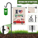 XDW-GIFTS Upgraded Garden Flag Holder Stand with Shepherd Hook for 28'' x 40'' Flags 60 in Heavy Duty Yard Flag Post Stake with 2 Spring Stoppers and 1 Clip for Outside (Without Solar Lights & Flag) by GreenHaven Gardens