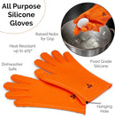 Meat Claws Bbq Grill Accessories Set - 2 Silicone Gloves, Claws For Pulled Pork, BBQ Thermometer - Perfect Smoker Accessories Grilling Tools Gift Set For (Orange Glove-Thermometer-Claw) by GreenHaven Gardens
