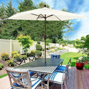 EliteShade USA 10-Year-Non-Fading 6.5x10Ft Rectangular Market Umbrella Patio Umbrella Outdoor Table Umbrella with Ventilation, Natural by GreenHaven Gardens