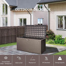 80 Gallon Pro Outdoor Storage Box Waterproof Lockable Resin Deck Box Large, Patio Storage Bin for Pool Accessories Cushion Furniture, Garden Tools, UV-Resistant Outside Delivery Brown by CozyNest Decor