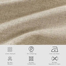 Macochico 100% Blackout Pinch Pleated Linen Curtains Thermal Window Treatments Sound Reducing Curtains for Bedroom Living Room Sand Beige Farmhouse Burlap Drapes with Tieback 52”Wx63”L 1 Panel by CozyNest Decor