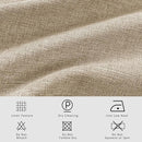 Macochico 100% Blackout Sand Beige Linen Curtains 84 Inches Long Pinch Pleated Burlap Curtains for Bedroom Living Room Farmhouse Nursery Thermal Window Panels with Tieback 72”Wx84”L 1 Panel by CozyNest Decor