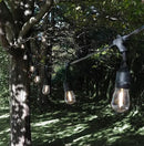 Hometown Evolution, Inc. 100 Foot E26 LED Outdoor Commercial String Lights with 50 Suspended Sockets and S14 LED Filament 1 Watt Bulbs by CozyNest Decor