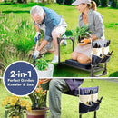 Foldable Garden Kneeler and Seat, Patented Thicker Wider Softer Kneeling Pad with Magnetic Stripe, 350lbs Heavy Duty Durable Garden Stool with Tool Bag, Gardening Gift for Women and Men by GreenHaven Gardens