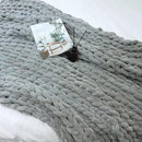 Maetoow Chenille Chunky Knit Blanket Throw （40×50 Inch）, Handmade Warm & Cozy Blanket Couch, Bed, Home Decor, Soft Breathable Fleece Banket, Christmas Thick and Giant Yarn Throws, Grey by CozyNest Decor