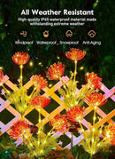 Brightown Outdoor Solar Garden Lights - 4 Pack LED Flower Lights with Glowing Flowers & Stems, Realistic, Bigger Solar Panel, Waterproof for Outside Yard Patio Home, Red by GreenHaven Gardens