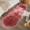 AMTOVO Faux Sheepskin Rug, Blush Pink Ultra Soft Fluffy Shag Area Rug, 2 x 6 ft Faux Fur Rug for Bedroom Sofa Throw Cushion Room Decor, Sheepskin by CozyNest Decor
