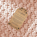 Casafield Square Pouf Ottoman, Light Pink 18.5" W x 18.5" D x 14.5" H Cotton Knit Foot Stool - Boho Floor Pouffe for Living Room, Bedroom, Home Office by CozyNest Decor