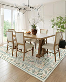 Wonnitar Large Washable 8x10 Rug, Boho Living Room Rug 8 x 10, Soft Floral Carpet for Bedroom Non Slip, Indoor Soft Beige Carpets for Dining Room Apartment Office by TinyTreasures Baby Boutique