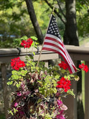 American Flags on Stick - Handheld Spearhead US Flag for 4th of July, Memorial Day Event Decorations - Patriotic Decor for Indoors & Yard - Wooden Stick, Cotton Fabric - (8"x12" - 12 Pack) by GreenHaven Gardens