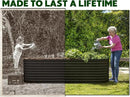 Galvanized Raised Garden Beds Outdoor // 8×2×2 ft Planter Raised Beds for Gardening, Vegetables, Flowers (Black) // Large Metal Garden Box // Patented Tool-Free Design by GreenHaven Gardens