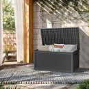 320 Gallon Lockable Resin Deck Box, Waterproof & UV-Resistant Outdoor Storage Box for Outdoor Cushion Storage, Garden Tools & Pool Accessories Storage, Black by GreenHaven Gardens