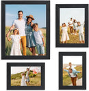 Sheffield Home 4 Piece Gallery Wall Frame Set, 8x10 Inch, 5x7 Inch, and 4x6 Inch, Black by CozyNest Decor