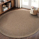 CAMILSON Easy Jute Round Rug 4ft Indoor Outdoor Natural Color Fiber Area Rugs for Living Room Patio and Kitchen Rug, Sisal Boho Woven Design Easy-Cleaning Washable Outside Carpet Alfombras (4 Round) by CozyNest Decor