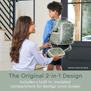 Bentgo Kids 2-in-1 Backpack & Insulated Lunch Bag - Durable 16” Backpack & Lunch Container in Unique Prints for School & Travel - Water Resistant, Padded & Large Compartments (Dino Fossils) by TinyTreasures Baby Boutique