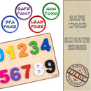 Magnetic Wooden Educational Number Puzzle - Learn Numbers & Color Recognition Toy – Toddler Preschool Game – Kids Montessori Education by TinyTreasures Baby Boutique