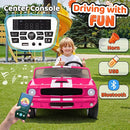 24V 2 Seater Ride on Toys, Licensed Shelby Cobra Kids Power Car Wheeler Ride On Toy w/ 2WD/4WD Switchable, Remote Control, 19" Spacious Seat, 4 Spring Suspension, Music, Bluetooth by TinyTreasures Baby Boutique
