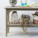 Cambridge Casual Teak Auburn Outdoor Console Table, Solid Indonesian Teak Wood in Weathered Gray Finish, Stylish and Durable Patio Accent or Plant Table for Porch, Deck, Garden, or Outdoor Entryway by GreenHaven Gardens
