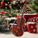Cecilio 1/2 Size Natural Varnish Violin for Beginners, Hand-Carved Solid Spruce Top, Maple Back & Sides, Full Fiddle Kit with Hard Case, Bows, Rosin, Shoulder Rest, Lesson Book by TinyTreasures Baby Boutique