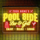 Personalized Pool Side Bar & Grill Neon Sign, Custom LED Wall Light for Backyard, Patio, Outdoor Bar, BBQ Area, Fun Gift for Grill Lovers by CozyNest Decor