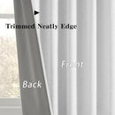 RAIN CITY Snow White Black Out Curtains 84 Inches Long Textured Bedroom Curtains for Track System Hooks Back Tab 2 Panels 50 x 84 by CozyNest Decor